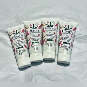 Hempz Fresh Coconut & Watermelon Nourishing Herbal Body Wash Minis X4